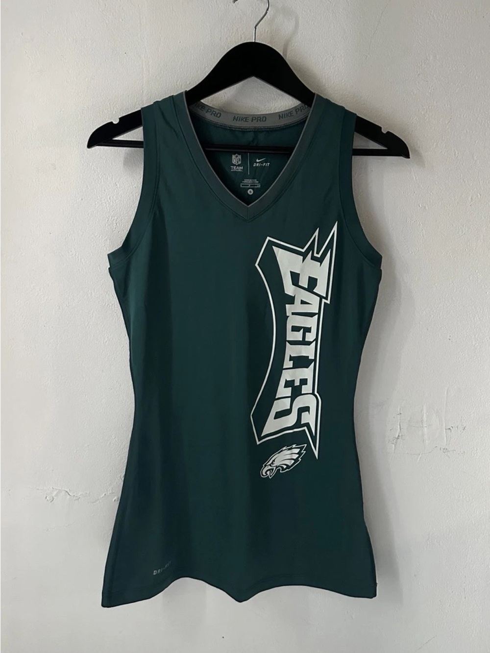 Nike Pro Dri-FIT Philadelphia Eagles Women's Tank Top Green NFL Size S
